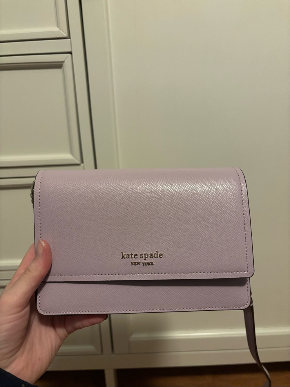 kate spade Lilac Saffiano Leather Crossbody Bag